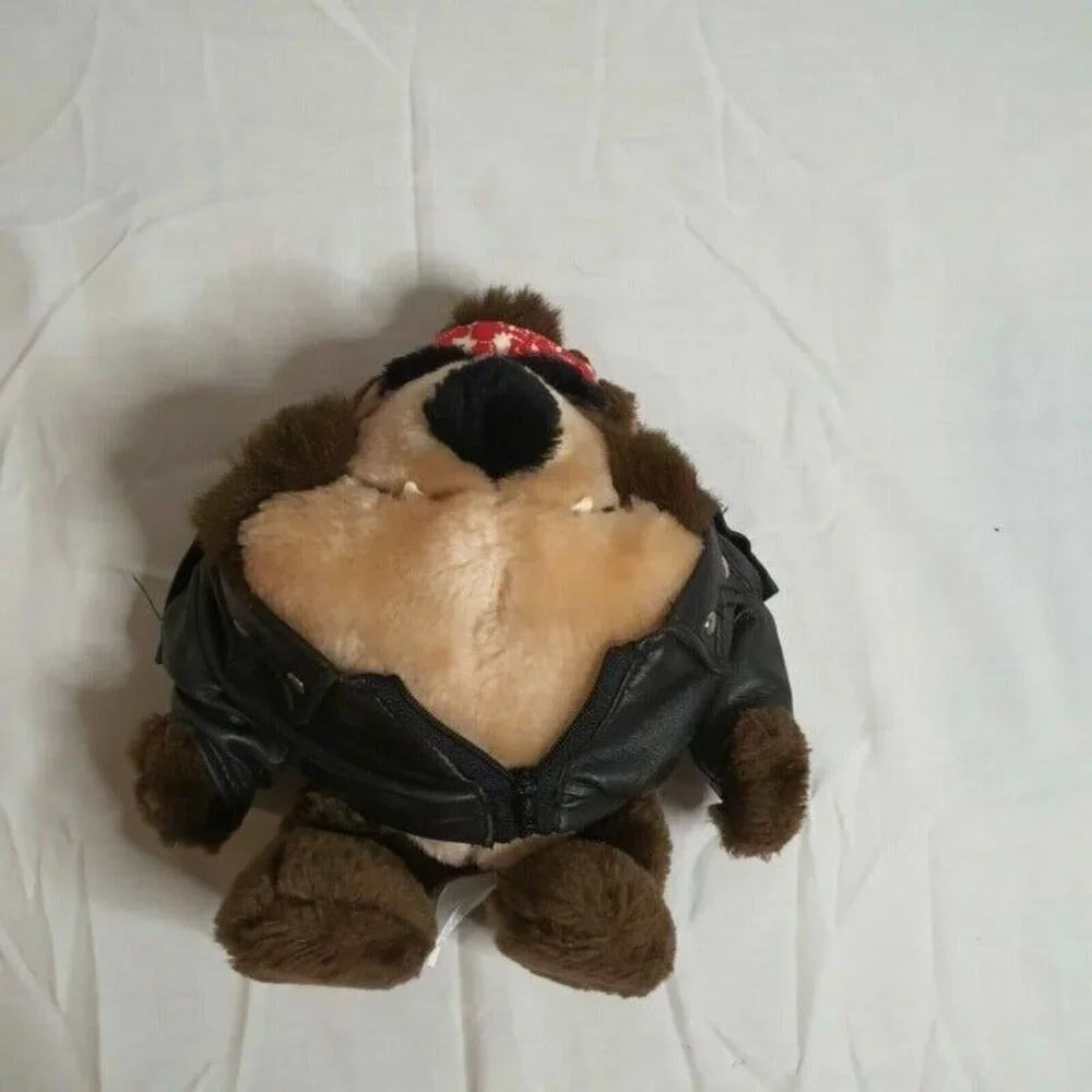 Warner Bros 1993 Tasmanian Devil Plush 8'‎ Leather Jacket Looney Tunes Taz